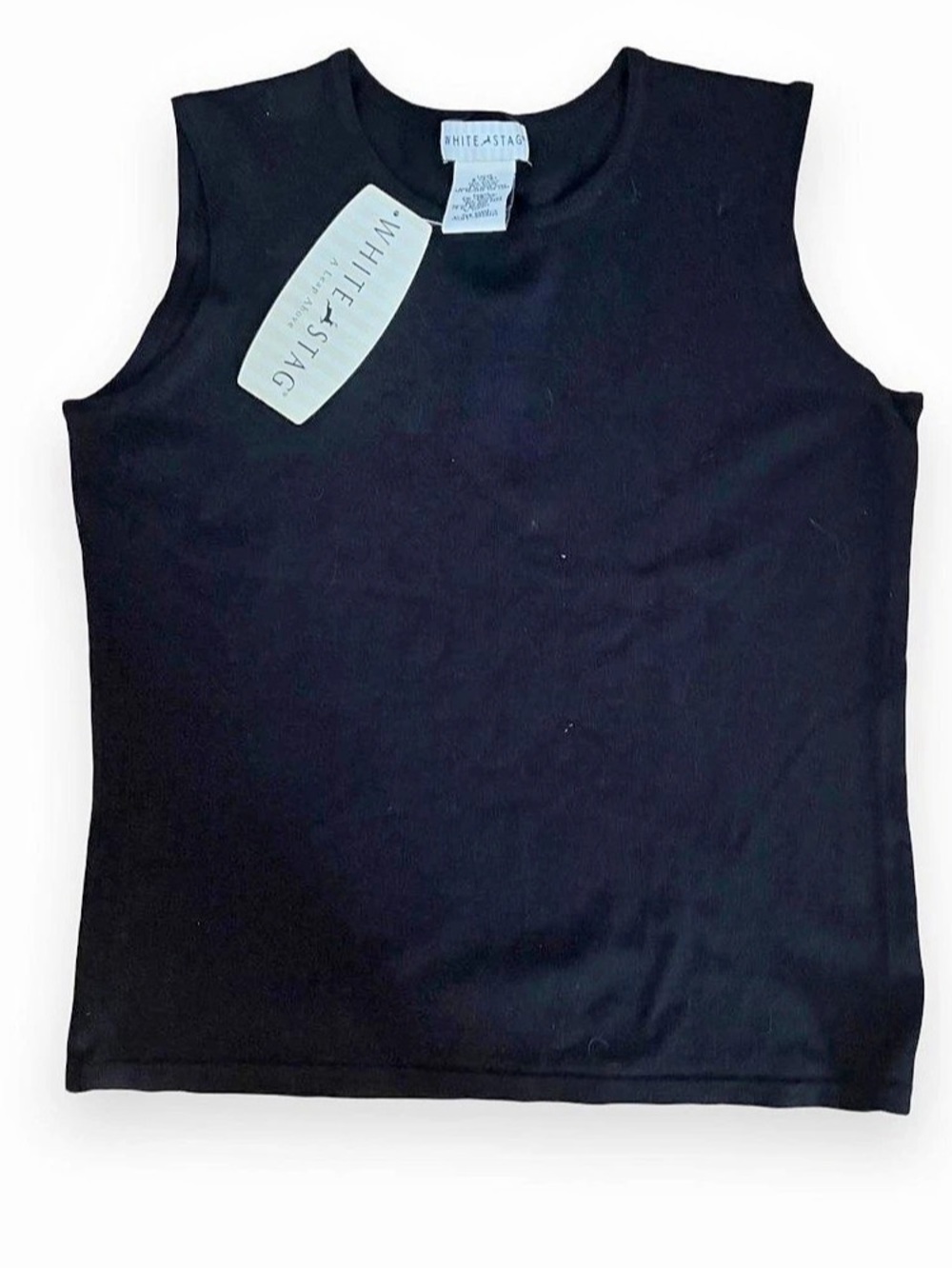 New! White Stag elegant black tank top Sz S